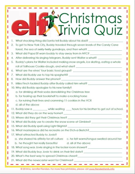 Christmas Trivia Questions Free Printable