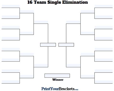 16 team tournament bracket template