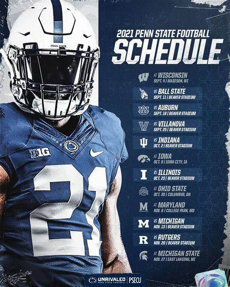 2021 Penn State Football Schedule Overview