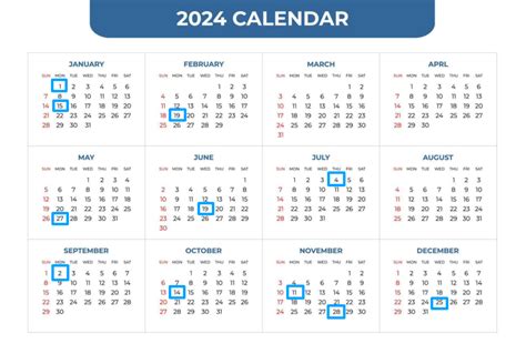 2024 Mail Holiday Dates