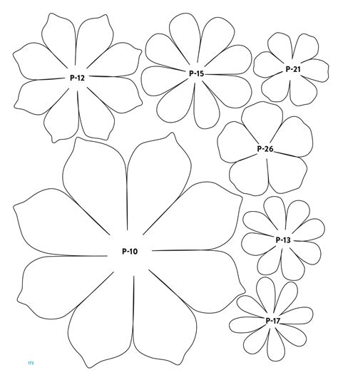 3D flower templates for clay crafting