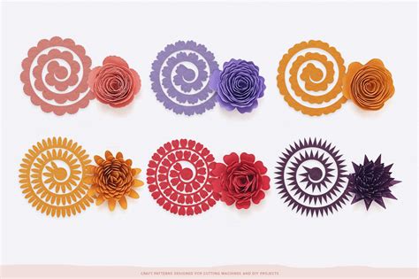 3D flower templates for home decor