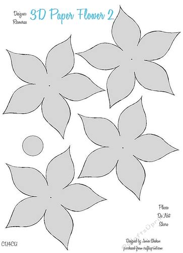 3D flower templates for scrapbooking