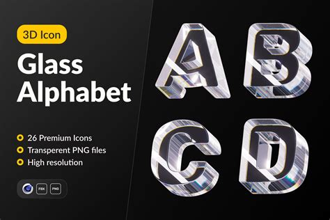 3D glass letters