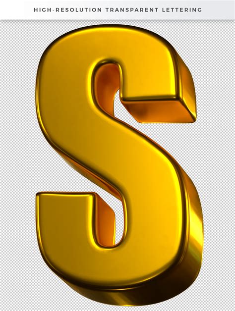 3D gold letters