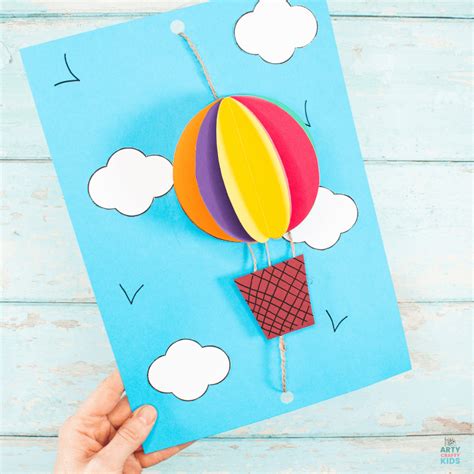 3D Hot Air Balloon Template