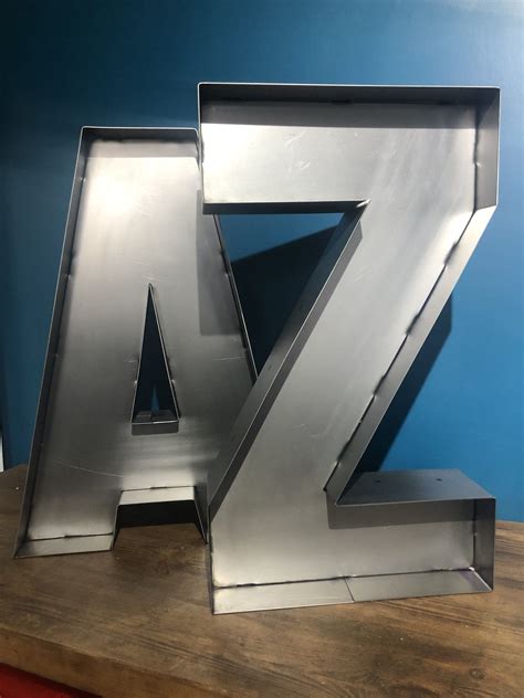 3D metal letters