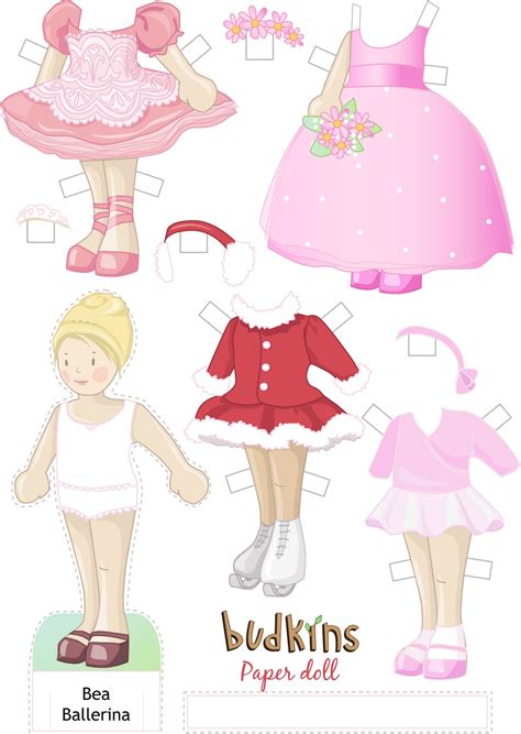 3D paper doll templates for kids