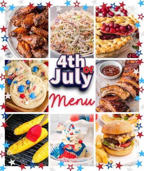 4th of July Menu