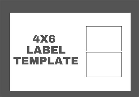 4x6 Label Template