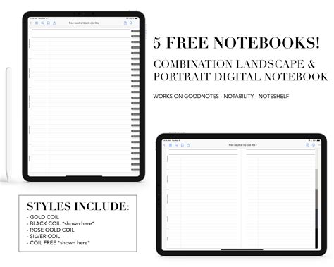 5 Free Goodnotes Templates