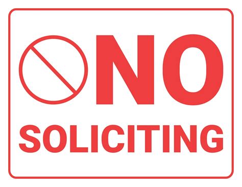 Free No Soliciting Sign Templates