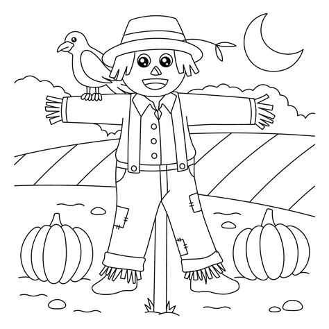 5 Free Scarecrow Coloring Pages