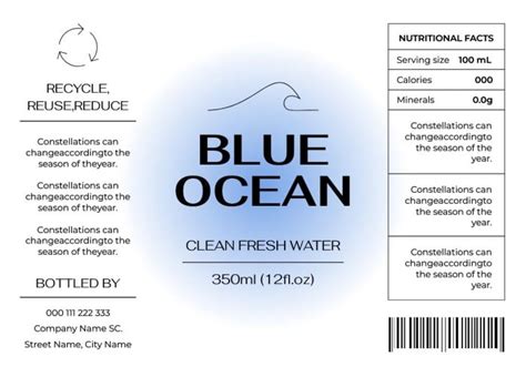 5 Free Water Label Templates