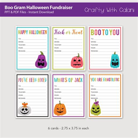 5 Halloween Candy Gram Templates