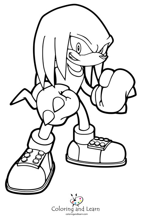 5 Knuckles Coloring Pages for Kids