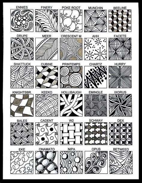 5 Zentangle Patterns to Try