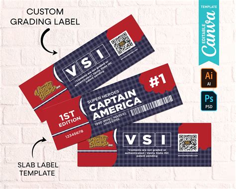 5 Card Slab Label Design