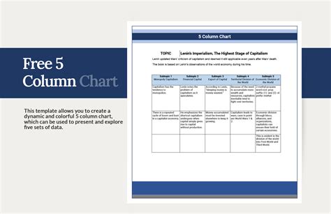 5-Column Chart Template Benefits