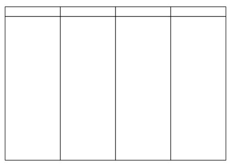 5-Column Chart Template Layout