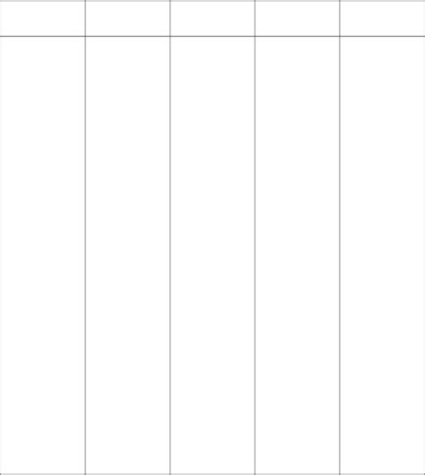 5-Column Chart Template Uses