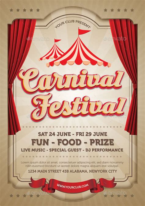 5 Free Carnival Flyer Templates