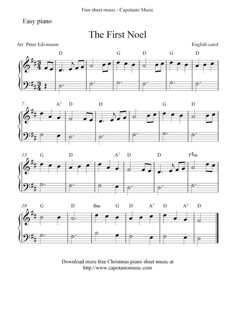 5 free Christmas piano sheets