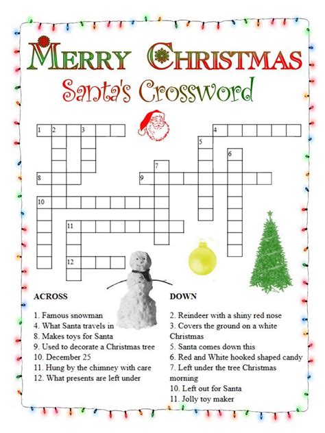 5 Free Holiday Crosswords Image