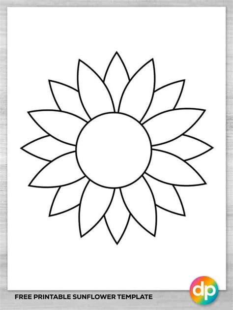 5 free sunflower templates