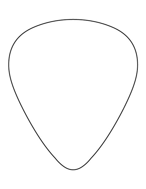 5 guitar pick templates