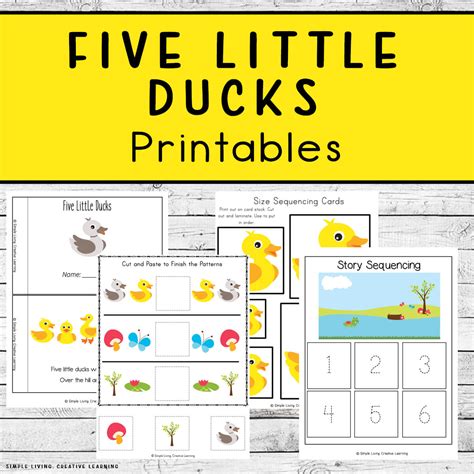 5 Little Ducks Printable Activities