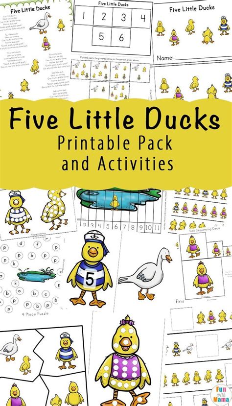 5 Little Ducks Worksheets