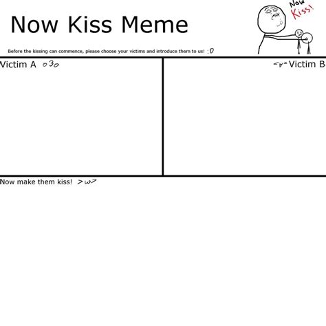 5 now kiss meme template