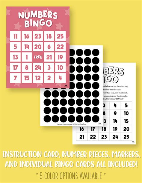 5 Number Bingo Game