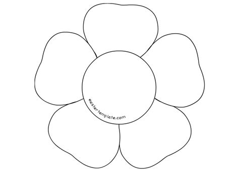 5 Petal Template Example 5