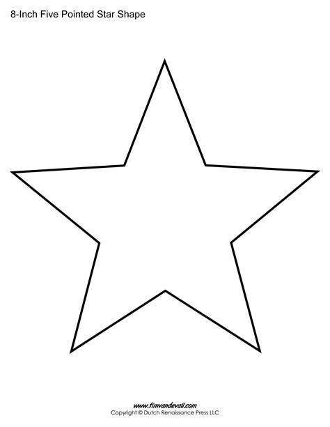 5-pointed star templates