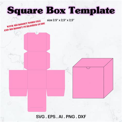 5 Square Box Templates Example 2