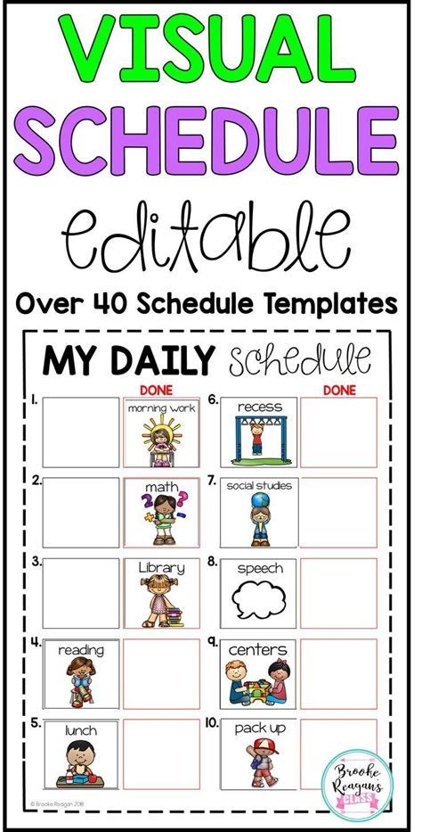 5 Visual Schedule Templates