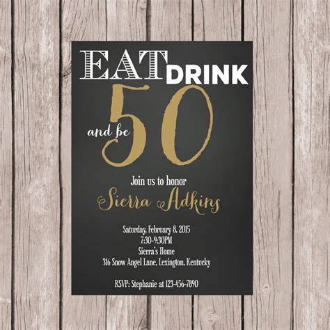 50th birthday party invitation