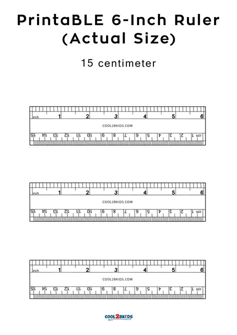 6 Inch Printable Ruler Template Image 6