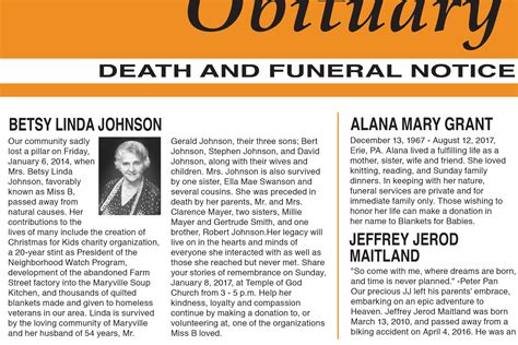 7 Oaks Obituaries Image 1