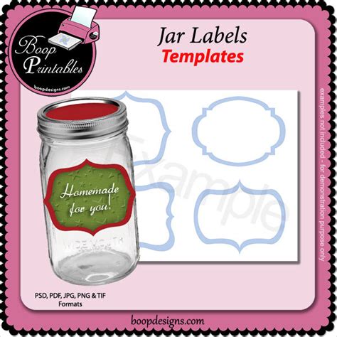 8 oz jar label template collections