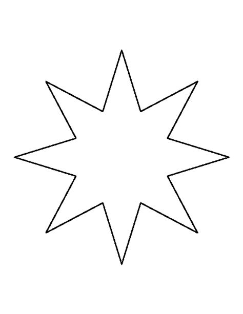 8-point star template design