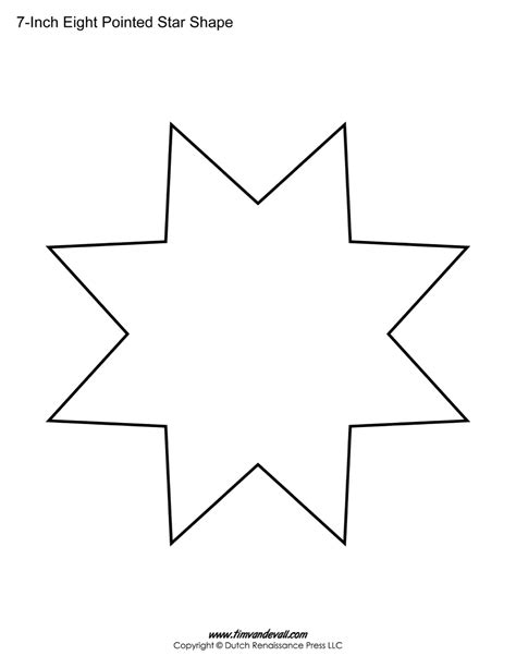 8-point star template examples