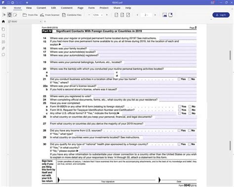 8840 Form Example