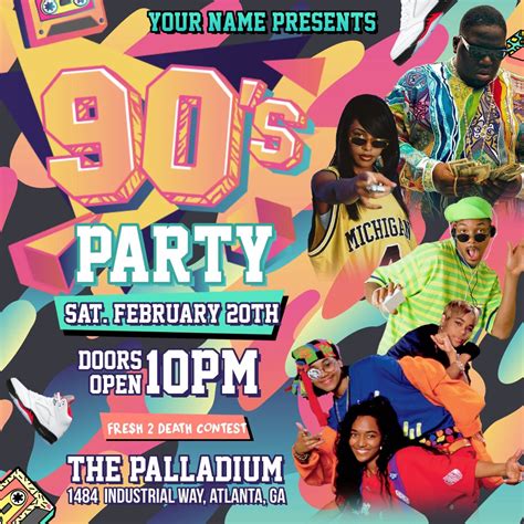 90s Music Party Invitation