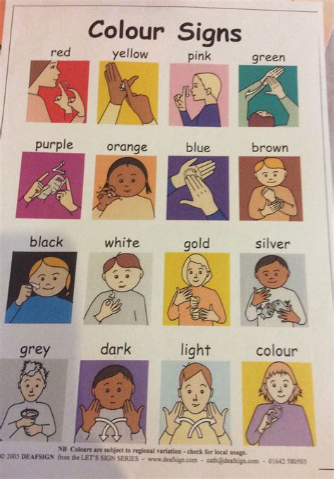 ASL Color Print Types