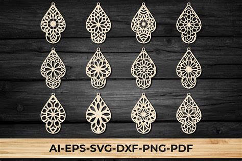 Abstract Earring Template