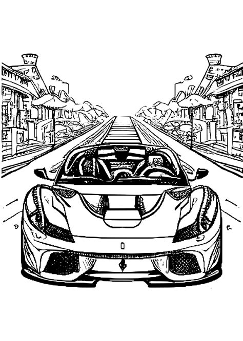 Accessing Ferrari Coloring Pages