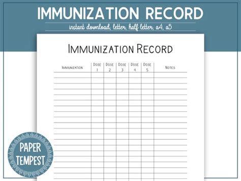 Accurate Immunization Records